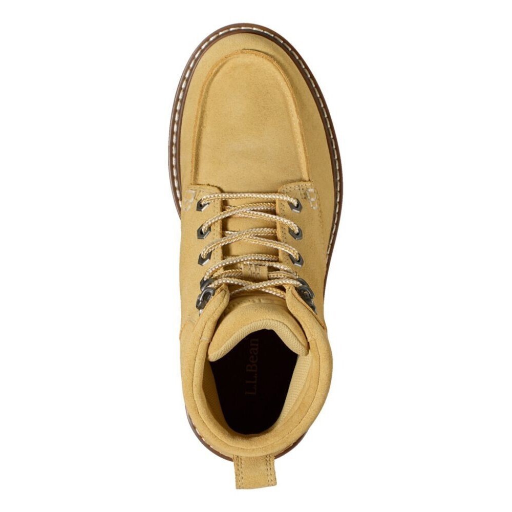 L.L.Bean Stonington Boots Womens US 8.5 Light Gold Suede Moc Toe Chukka JOBB1240 - Picture 8 of 12